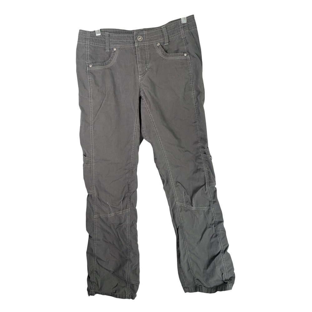 Kuhl Hiking Pants Womens 8 Regular Gray Articulated Knee Cotton Blend - Picture 1 of 9
